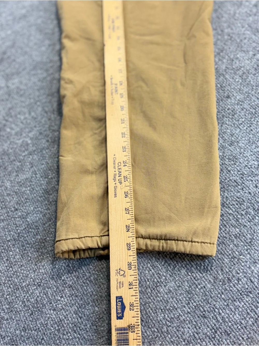 Wrangler Relaxed Fit Fleece Lined Cargo Carpenter Tan 94GRWAN Pants Men's 34x30
